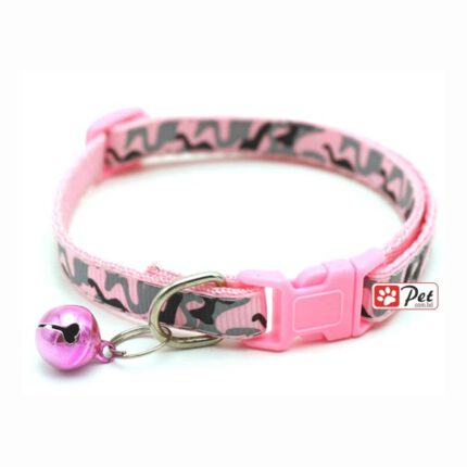 Adjustable Collar with Pendant Bell for Cat & Puppy - Camouflage